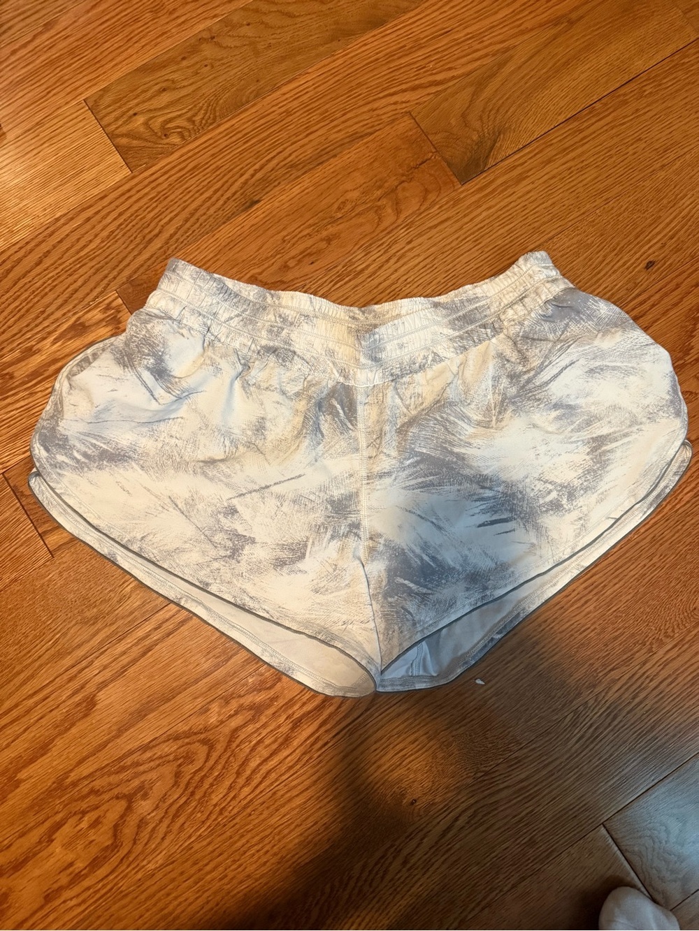 lululemon athletica Light Gray Tie-Dye Athletic Shorts